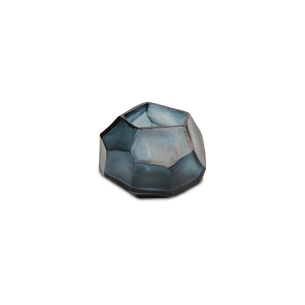 LuxuryCasa- LỌ NẾN CUBISTIC H9CM - OCEAN BLUE